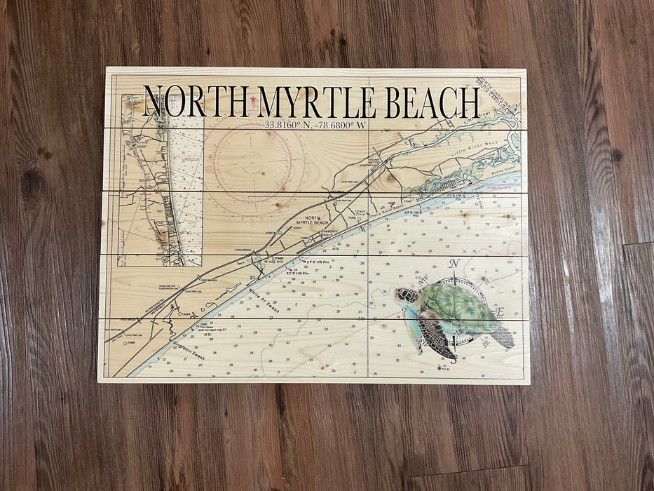 Wood Pallet Map - North Myrtle Beach