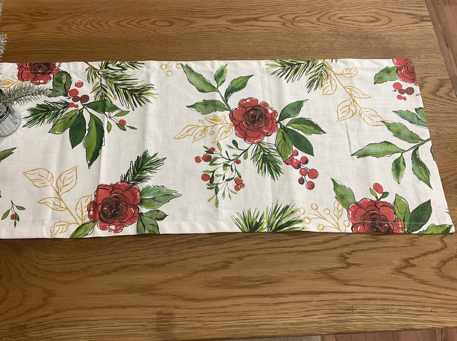 Christmas camillia table runner