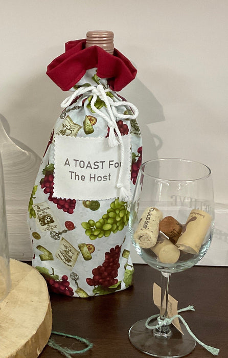 Fabric Wine bag -A toast