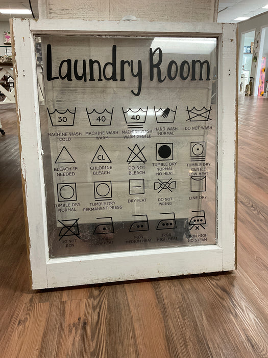Print laundry room window