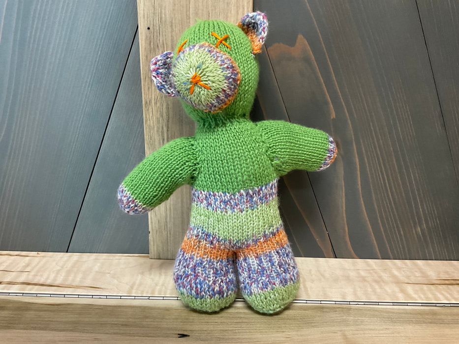 Knitted stuffed bear