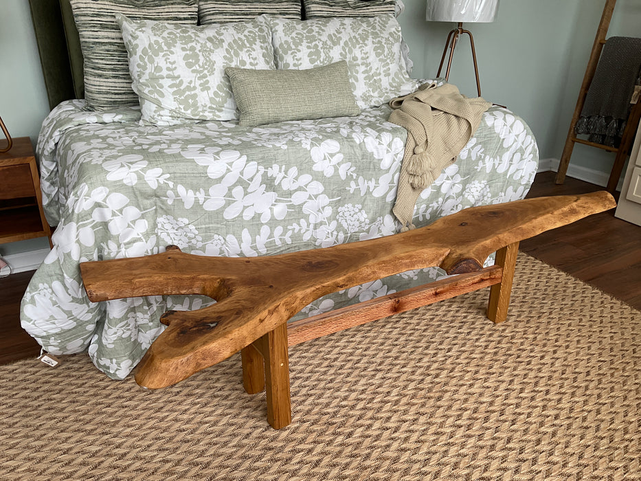 Live Edge Oak Bench
