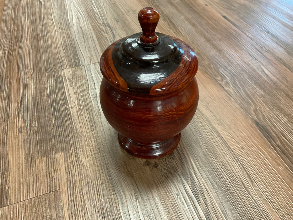 Vintage Wooden Ginger Jar
