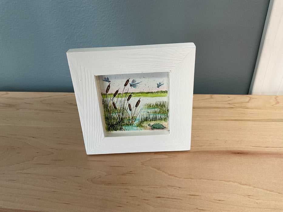 Framed watercolor picture