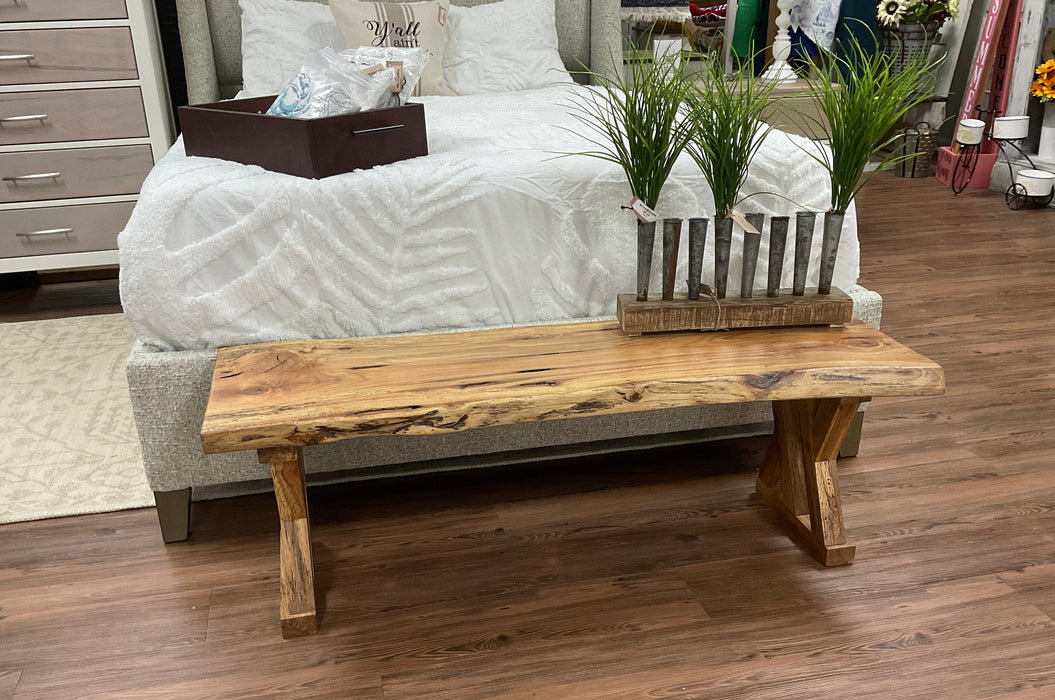 Live edge bench - Oak