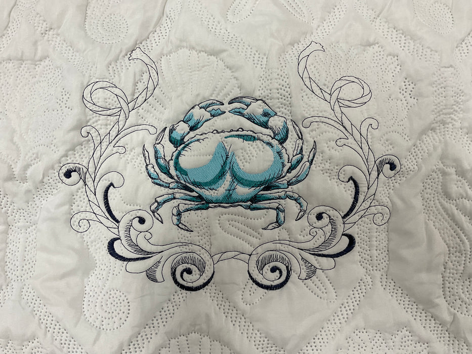 King sham embroidered