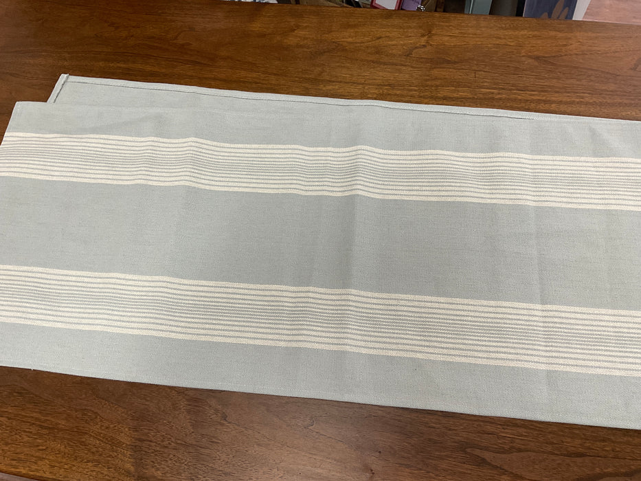 Table runner - Cream Aqua Stripes