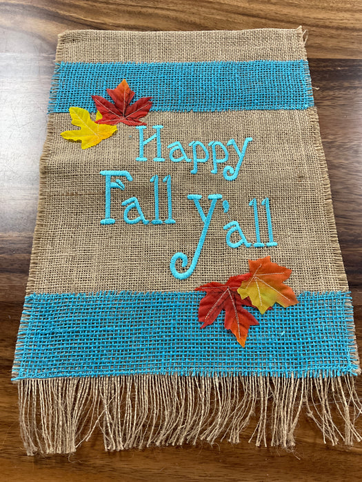 Burlap flag - Happy Fall y’all