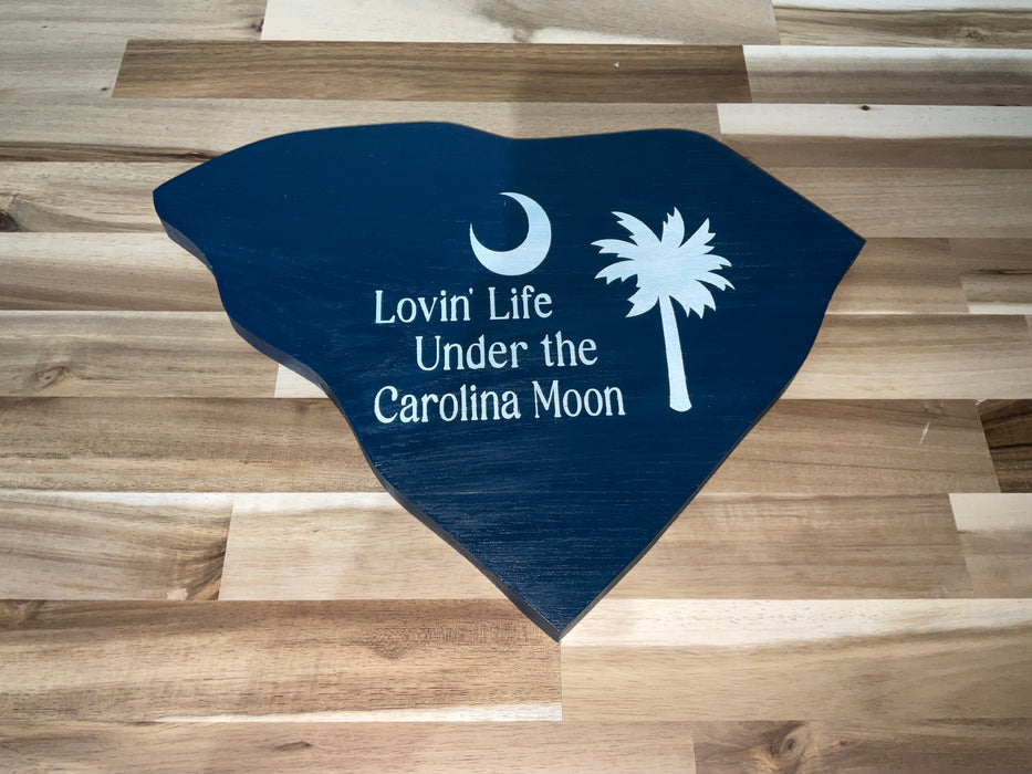 SC shaped wood plaque