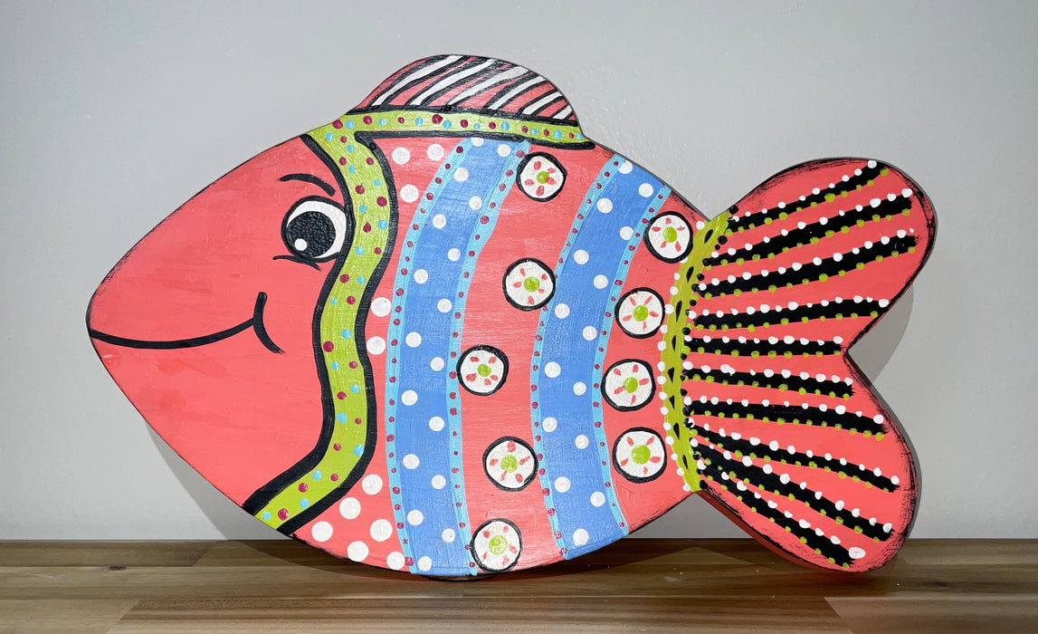 Wood fish - wall art