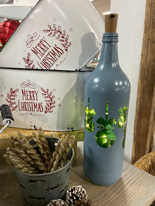 Light-Up Holiday Wine Bottles