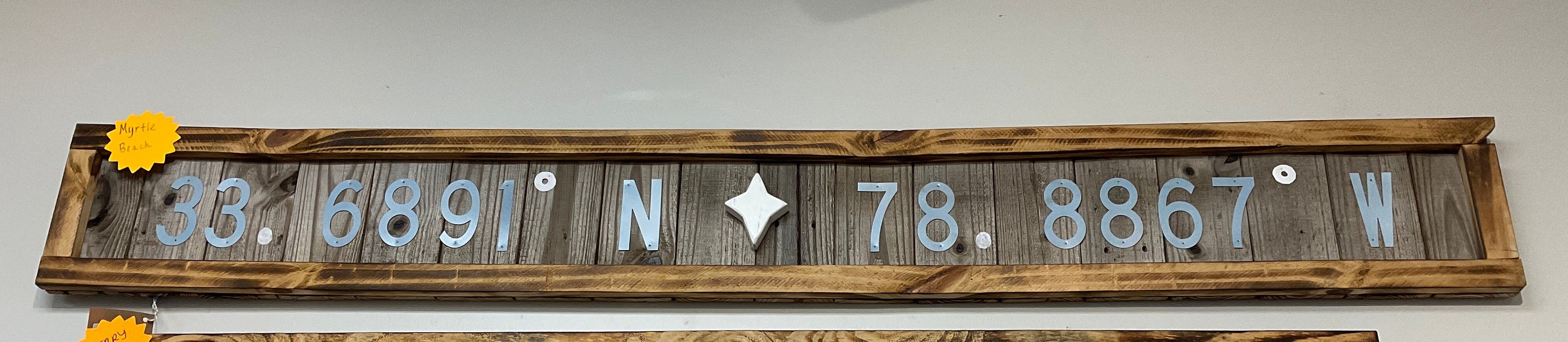 City Wood coordinate sign