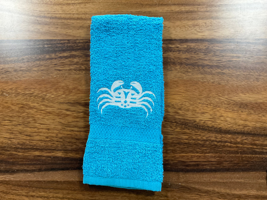 Embroidered Hand Towel Crab