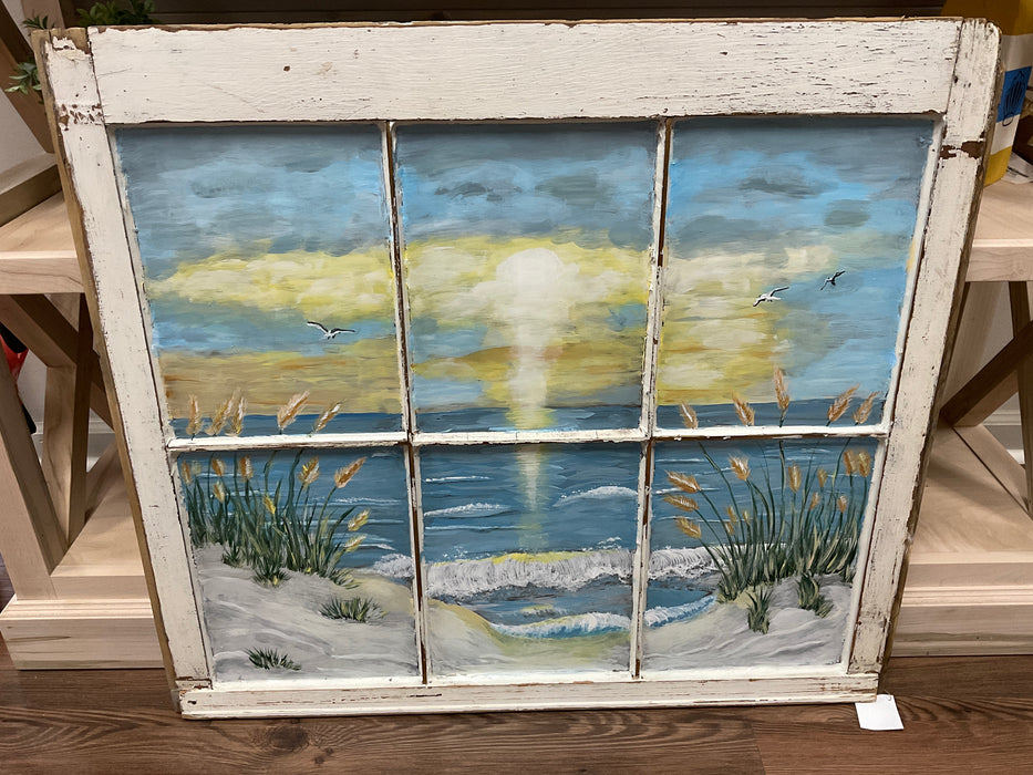Beach Scene Window Painting