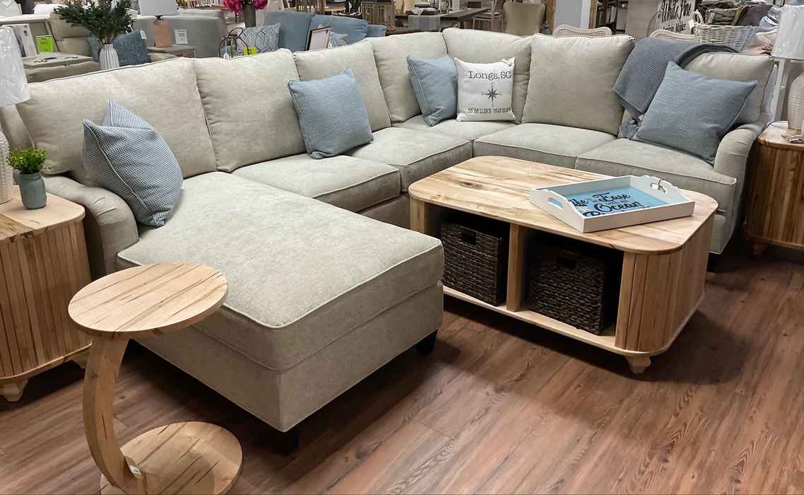 Corner sofa chaise sectional - linen