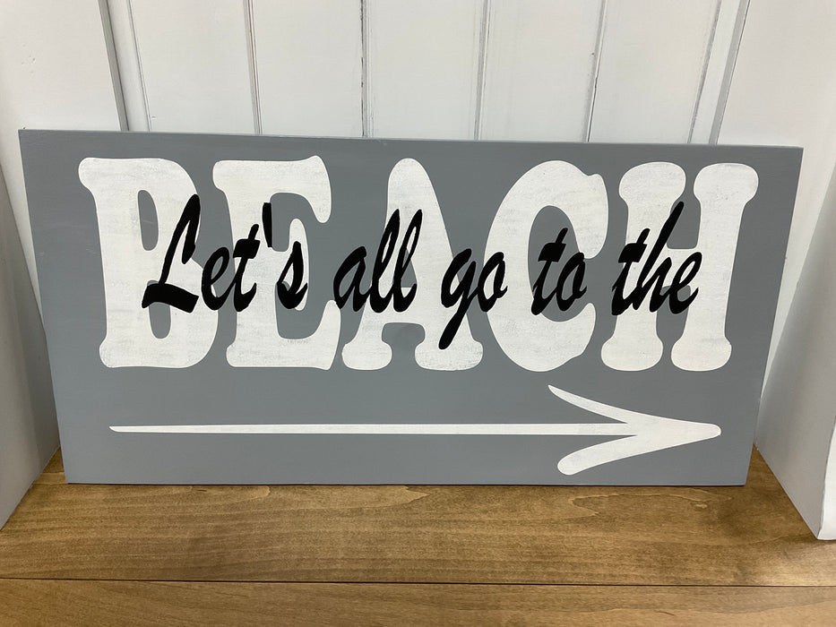 Wood Sign - Beach