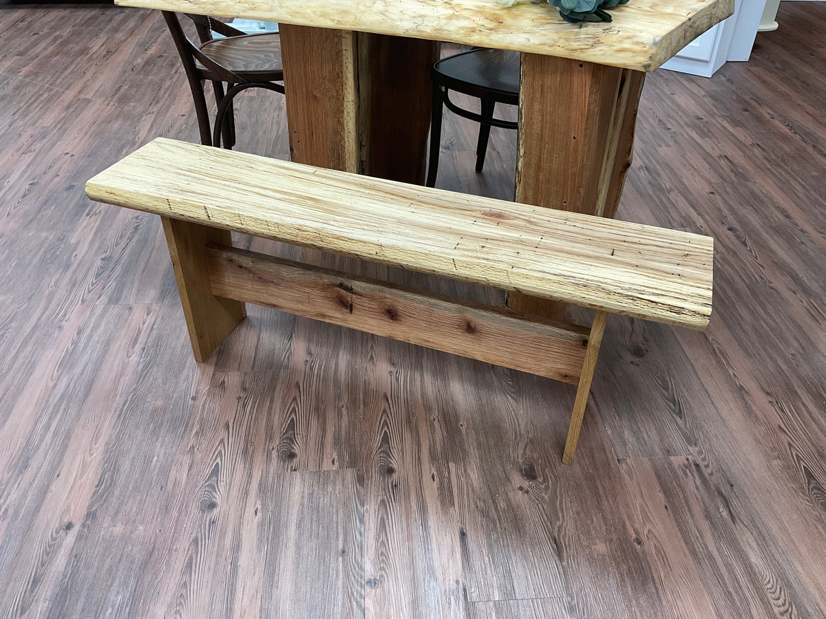 Live Edge Bench - white oak — White Pine Artisan Market