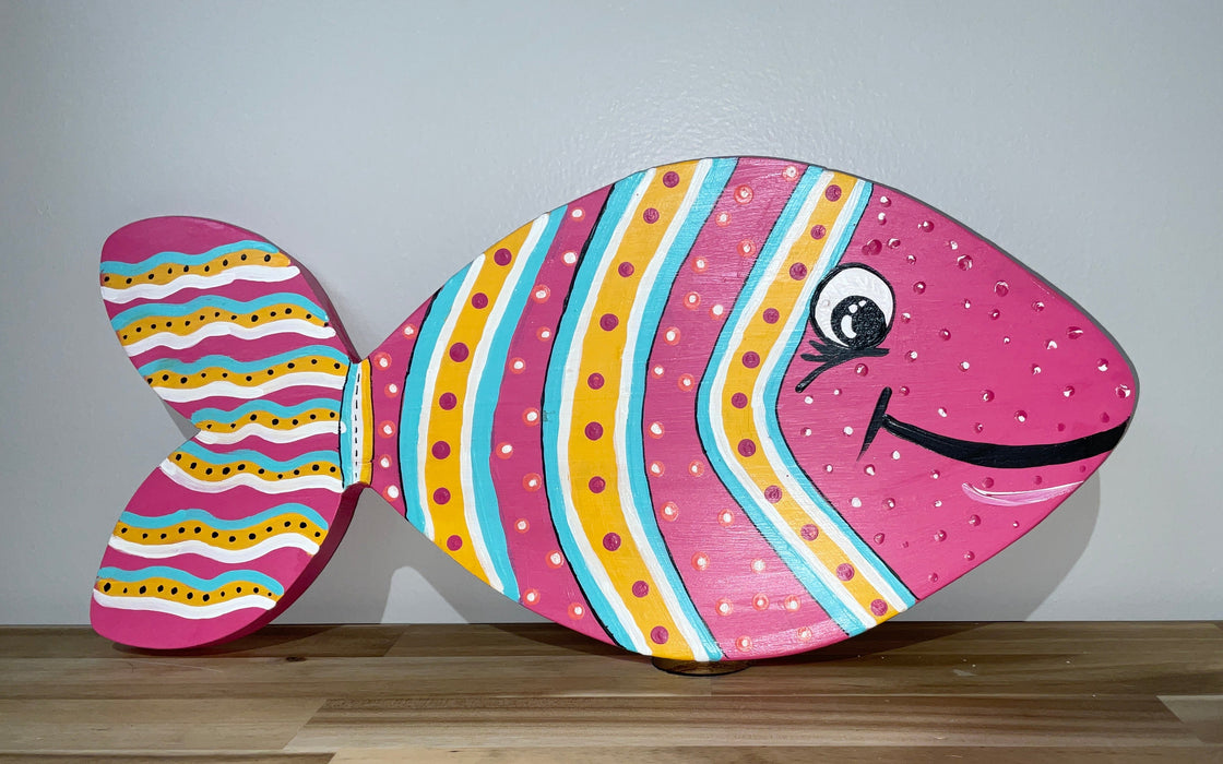 Wood fish - wall art