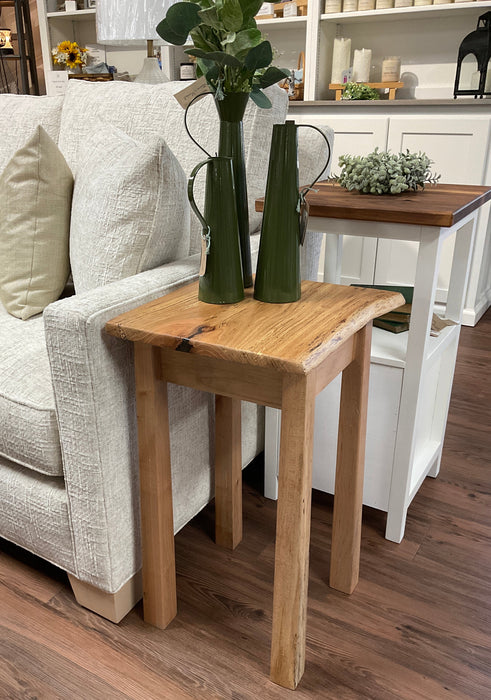 Live Edge End Table - White Oak