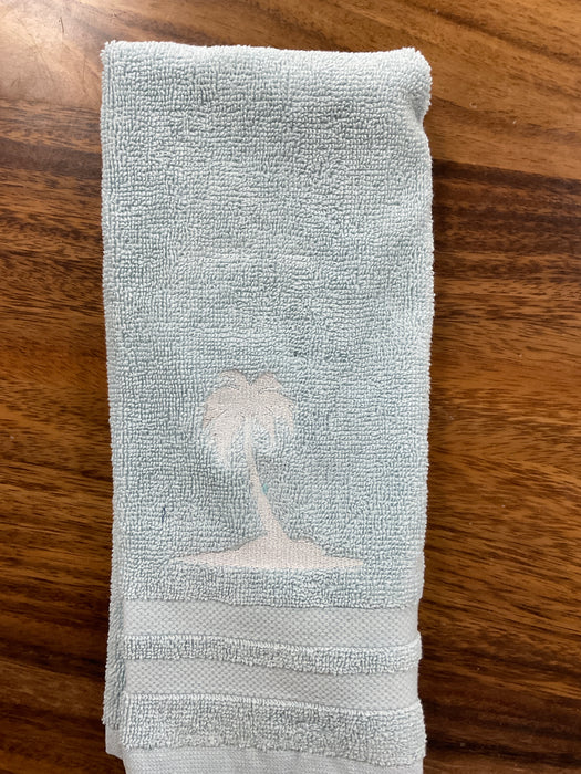 Embroidered Hand Towel Palm Tree