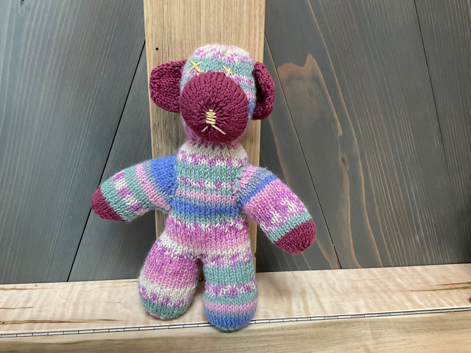 Knitted stuffed bear