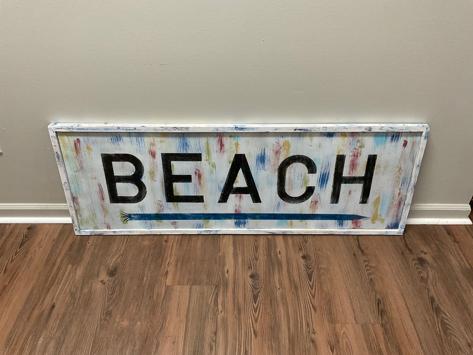 Rustic beach sign