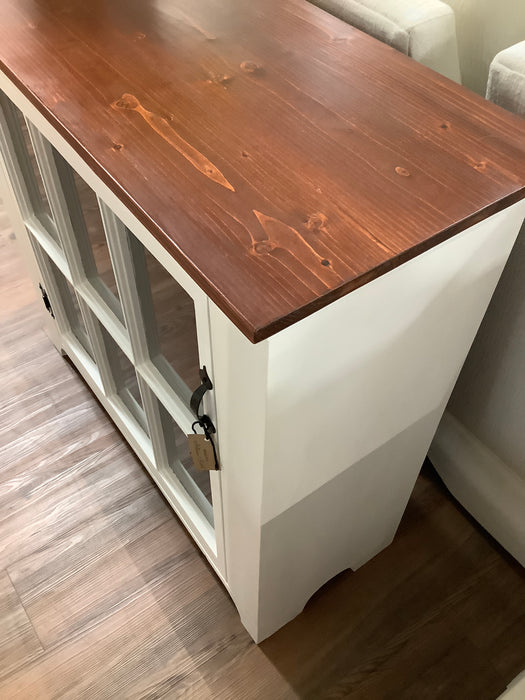 Single Door Window Cabinet - white