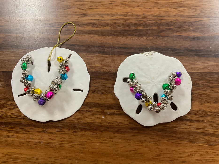 Sand Dollar Ornaments with Shells