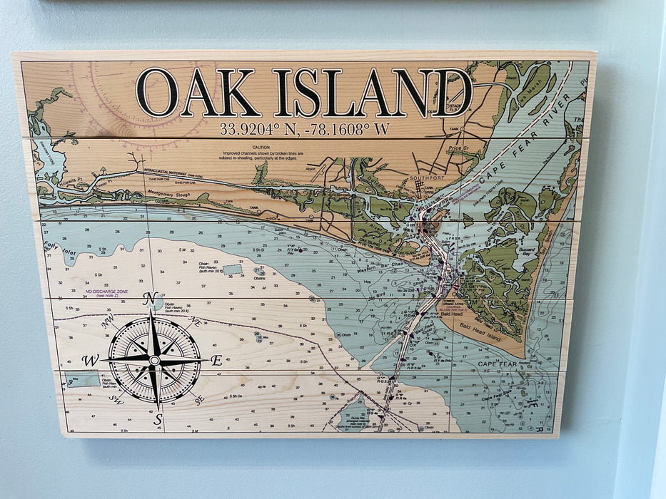 Wood Pallet Map - Oak Island