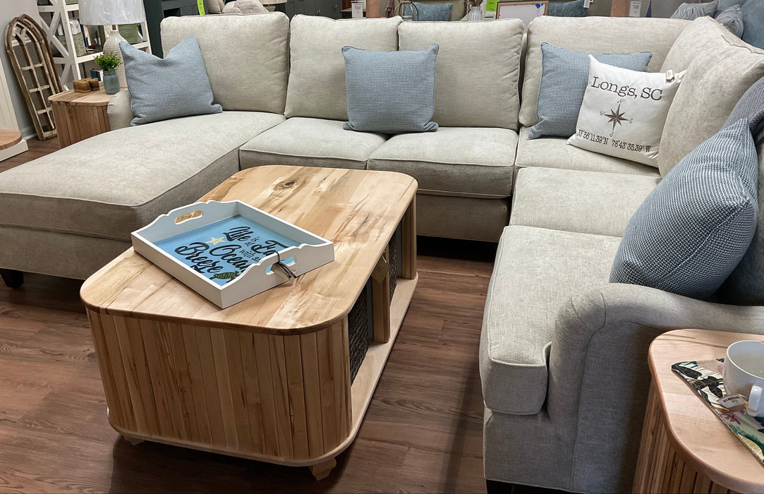 Corner sofa chaise sectional - linen