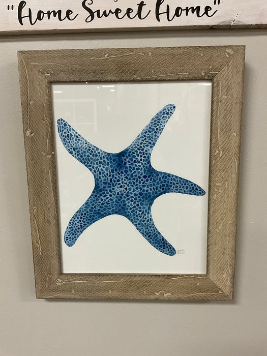 Framed sea life artwork - starfish
