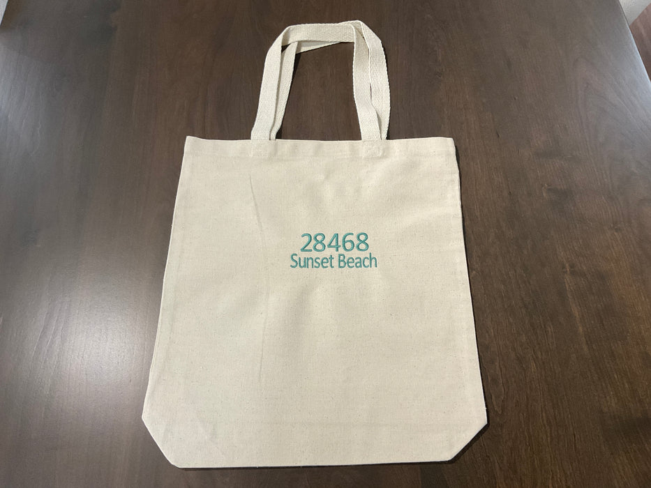 Zip Code Tote Bag - Sunset Beach