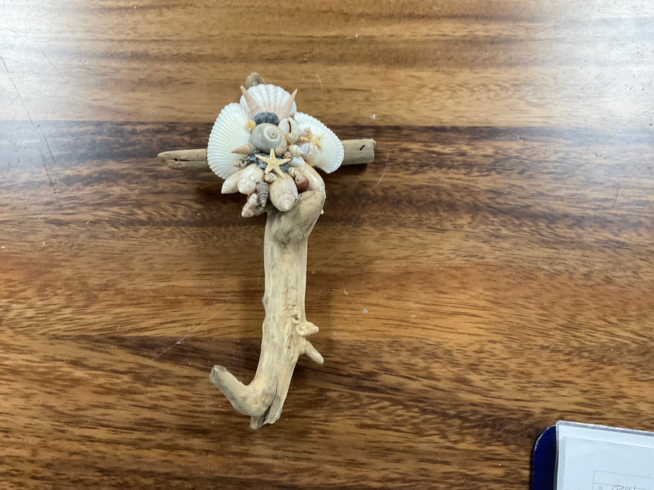 Driftwood shell cross