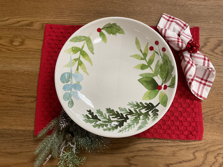 Winter berry serving bowl