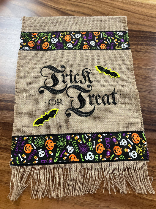 Burlap flag trick or treat