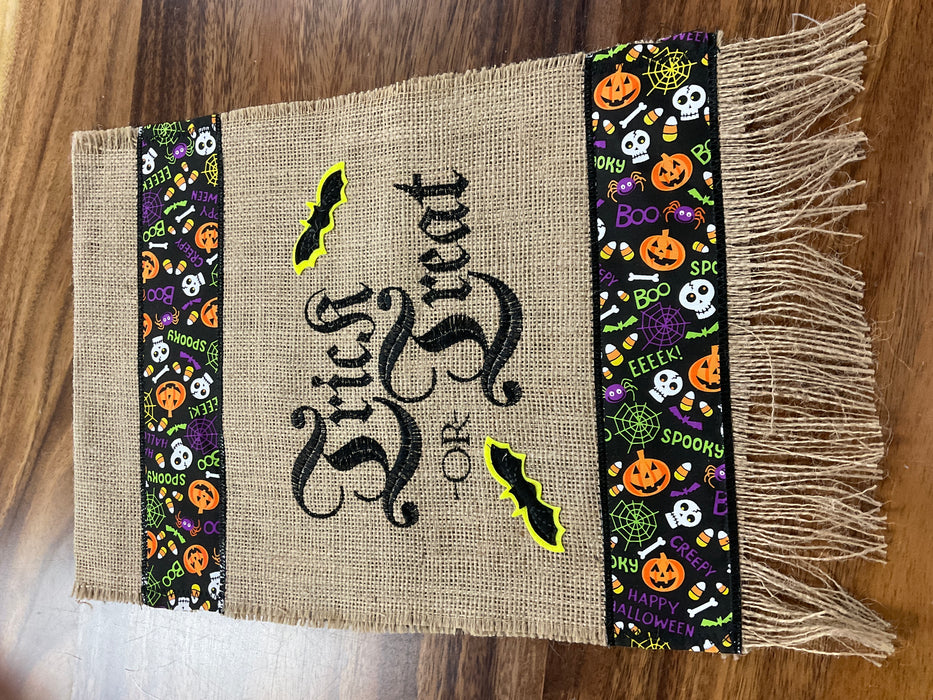 Burlap flag trick or treat