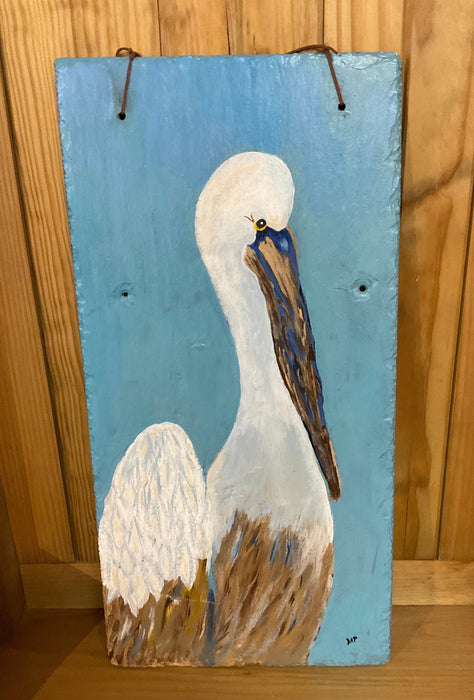 Pelican on slate