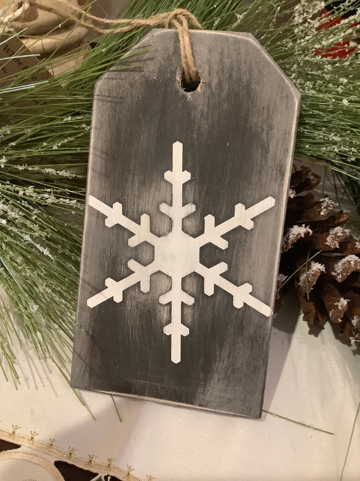 Christmas wood tags