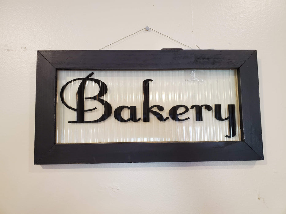 Ribbed Glass Sign