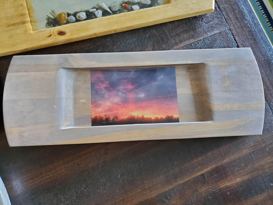 Resin serving tray