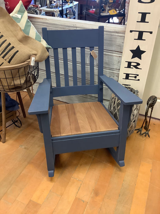Mission style wood rocking chair