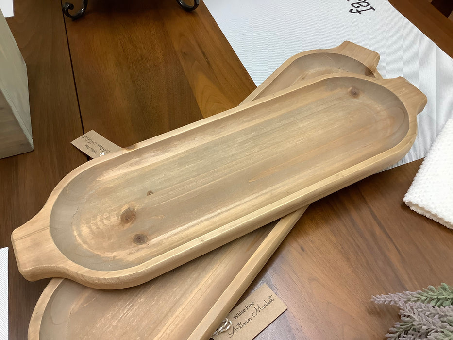 Thin wood tray