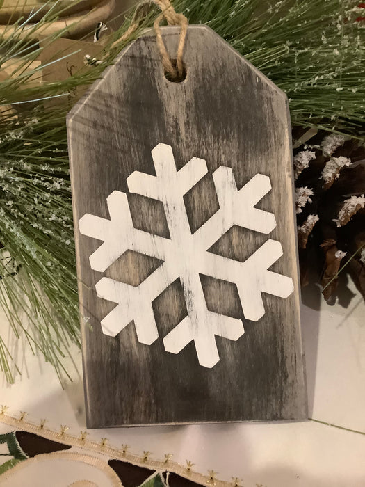Christmas wood tags