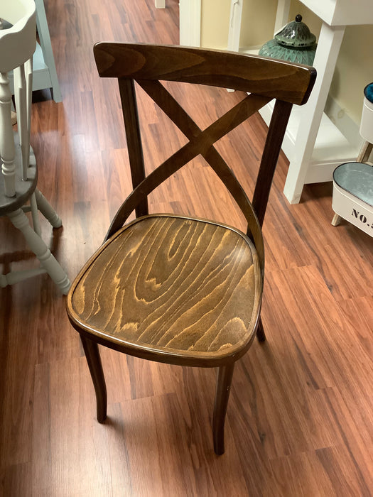 Bent wood x back chair