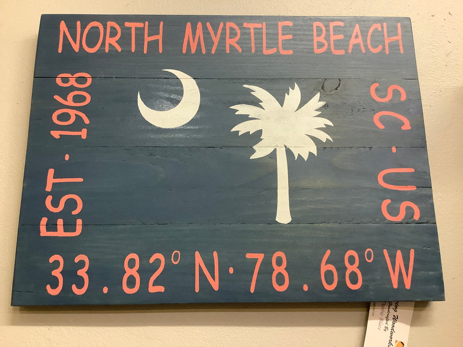 North Myrtle beach coordinate sign
