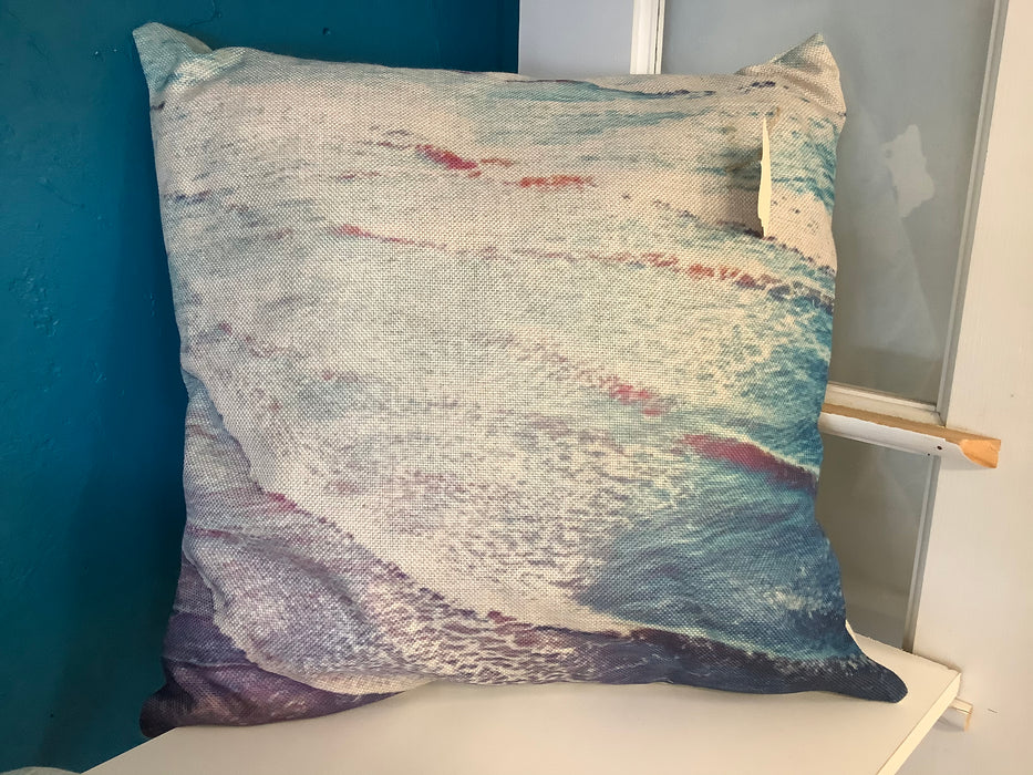 Ocean print pillow