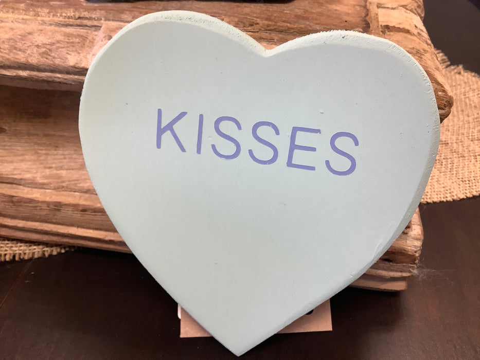 Wood Valentine’s Day candy hearts 5”