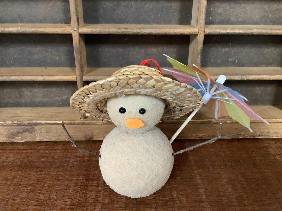 Beach snowman ornament