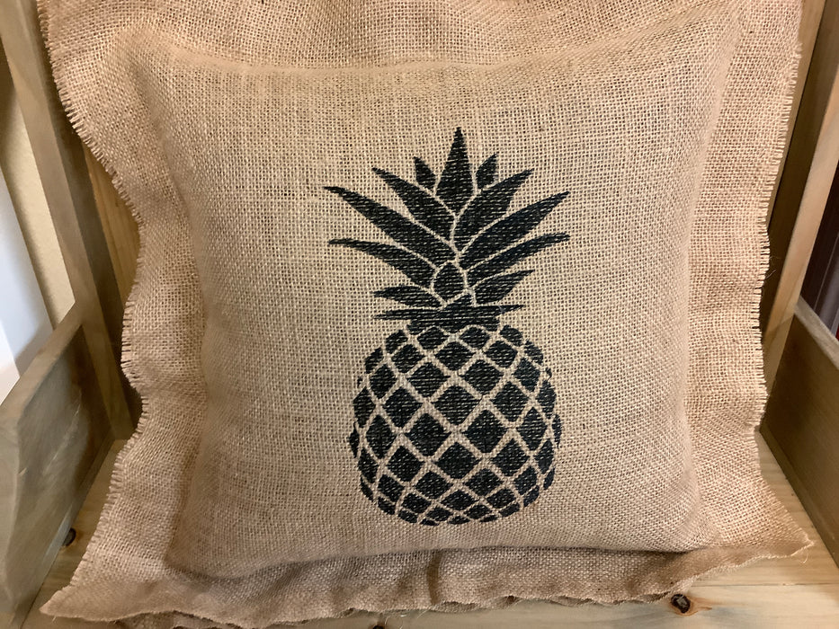 Burlap pillow- Pineapple