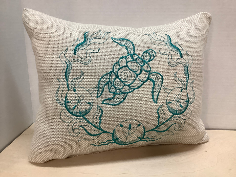 Fabric pillow - turtle laurel